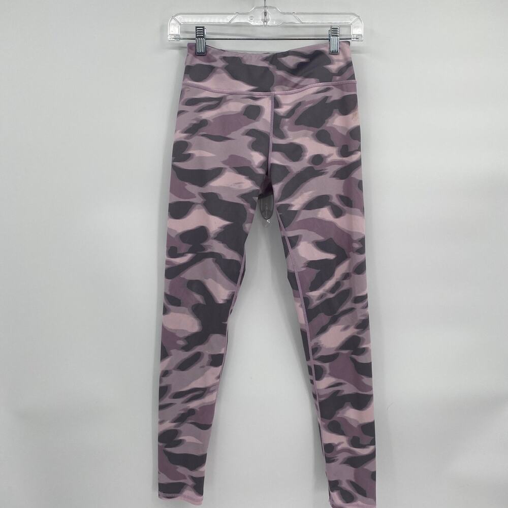 Zella Pink Gray Camo Print Leggings Girls XL 14-16